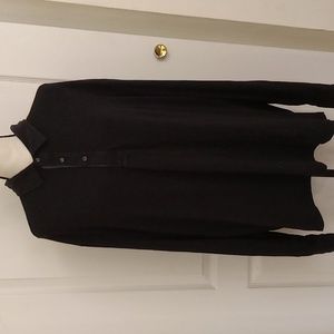 Express mens long sleeve stretch polo black size XXL